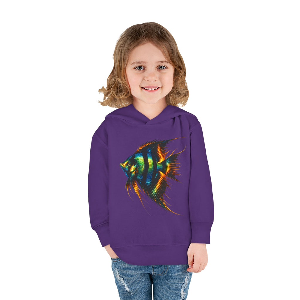 Toddler Hoodie with Colorful Angelfish Graphic