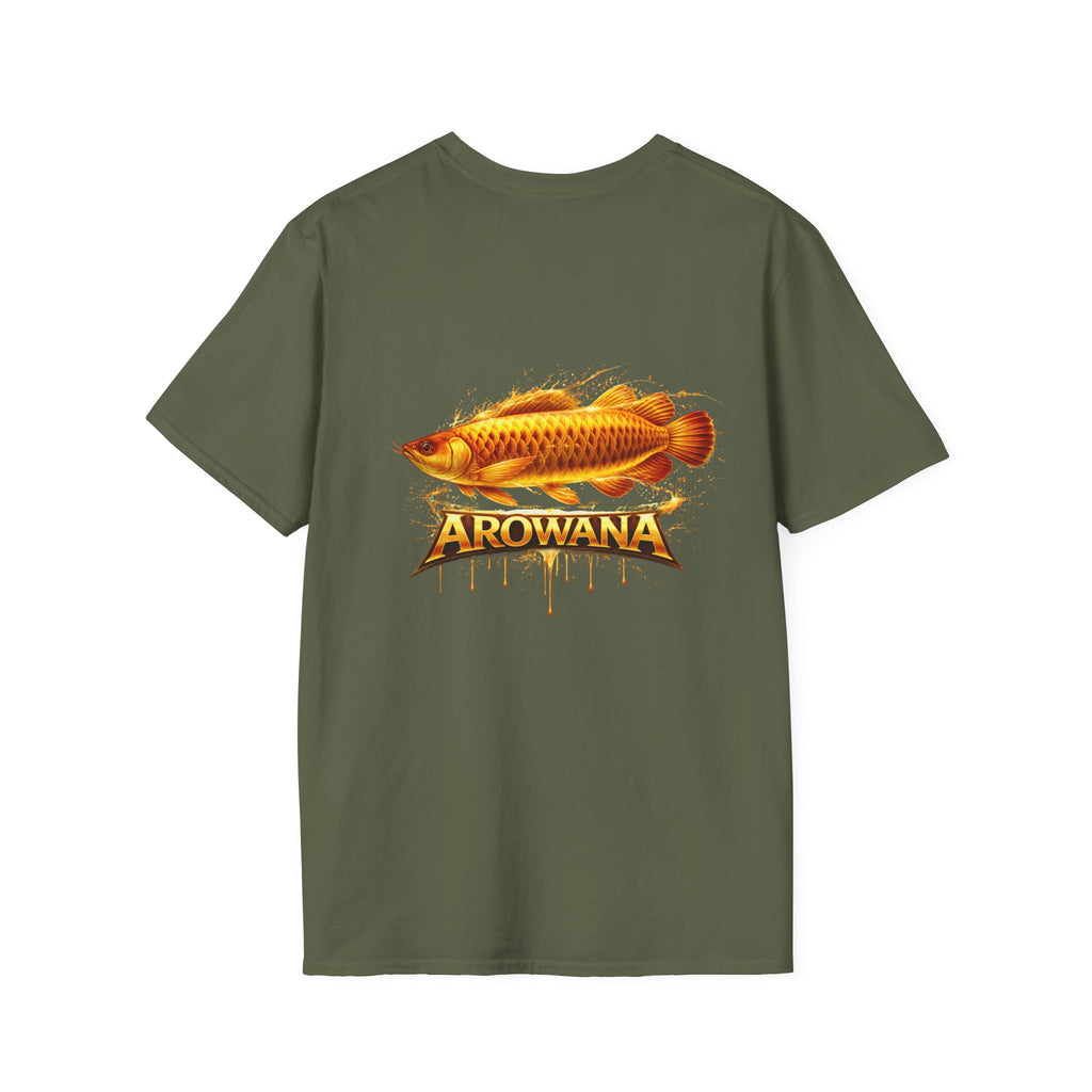 Arowana Fish Tee — Bold Gold Arowana Graphic T-Shirt