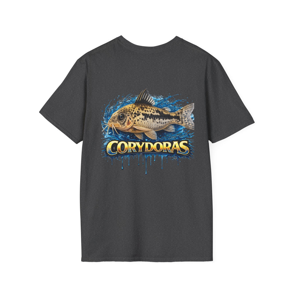 Corydoras Fish T-Shirt — Aquarium Catfish Tee with Splash Graphic