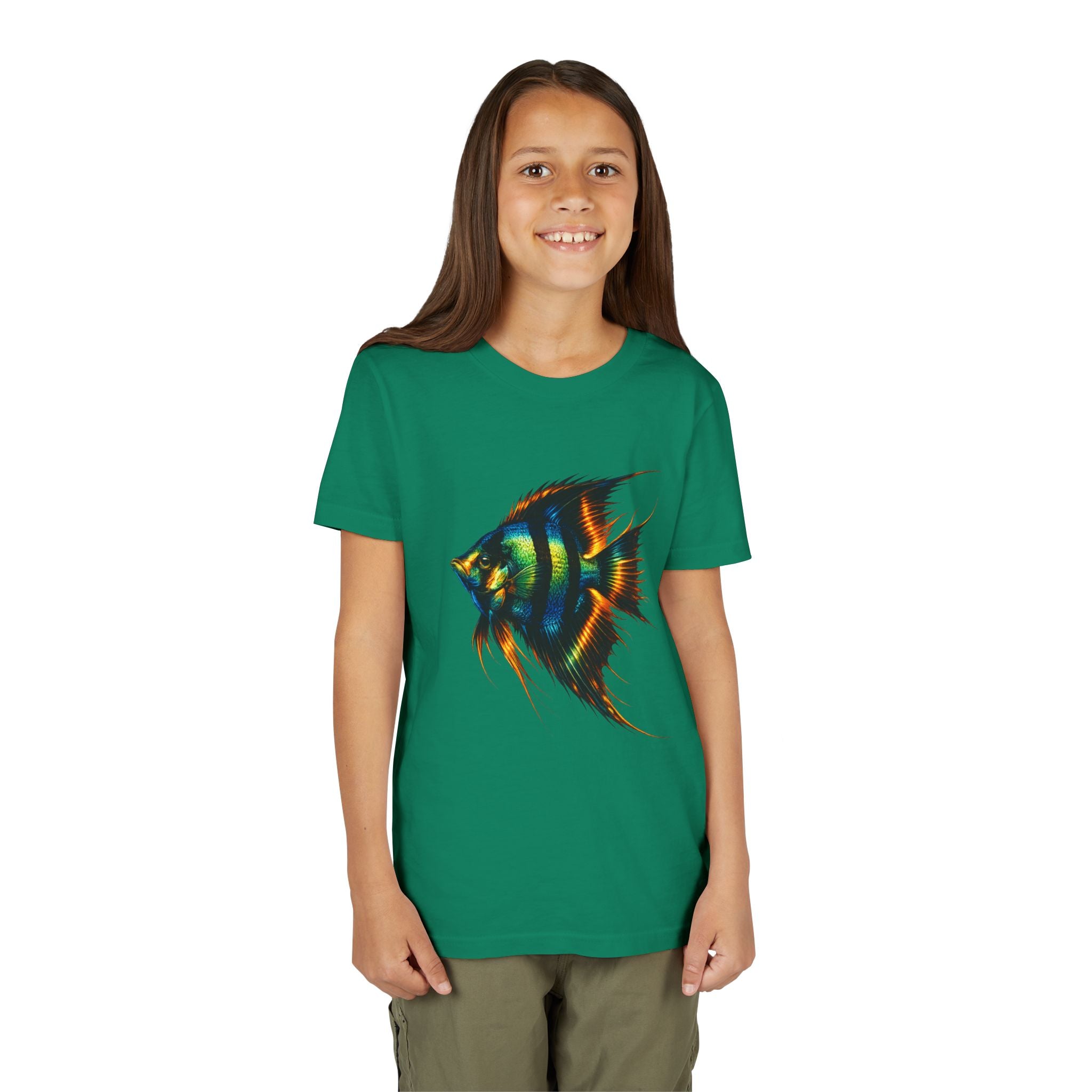 Angelfish Youth Tee – Colorful Aquarium Fish Graphic Shirt for Kids