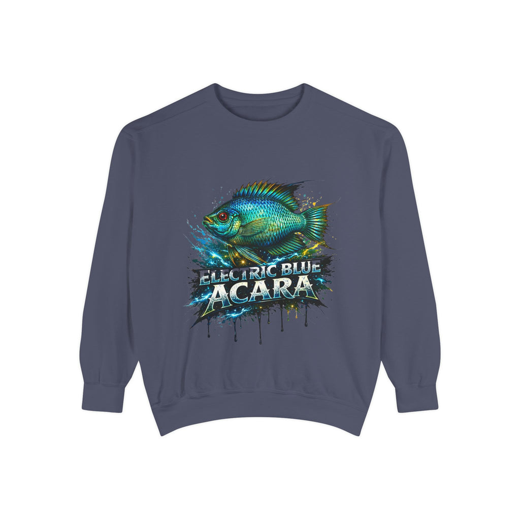 Electric Blue Acara – Garment-Dyed Premium Sweatshirt