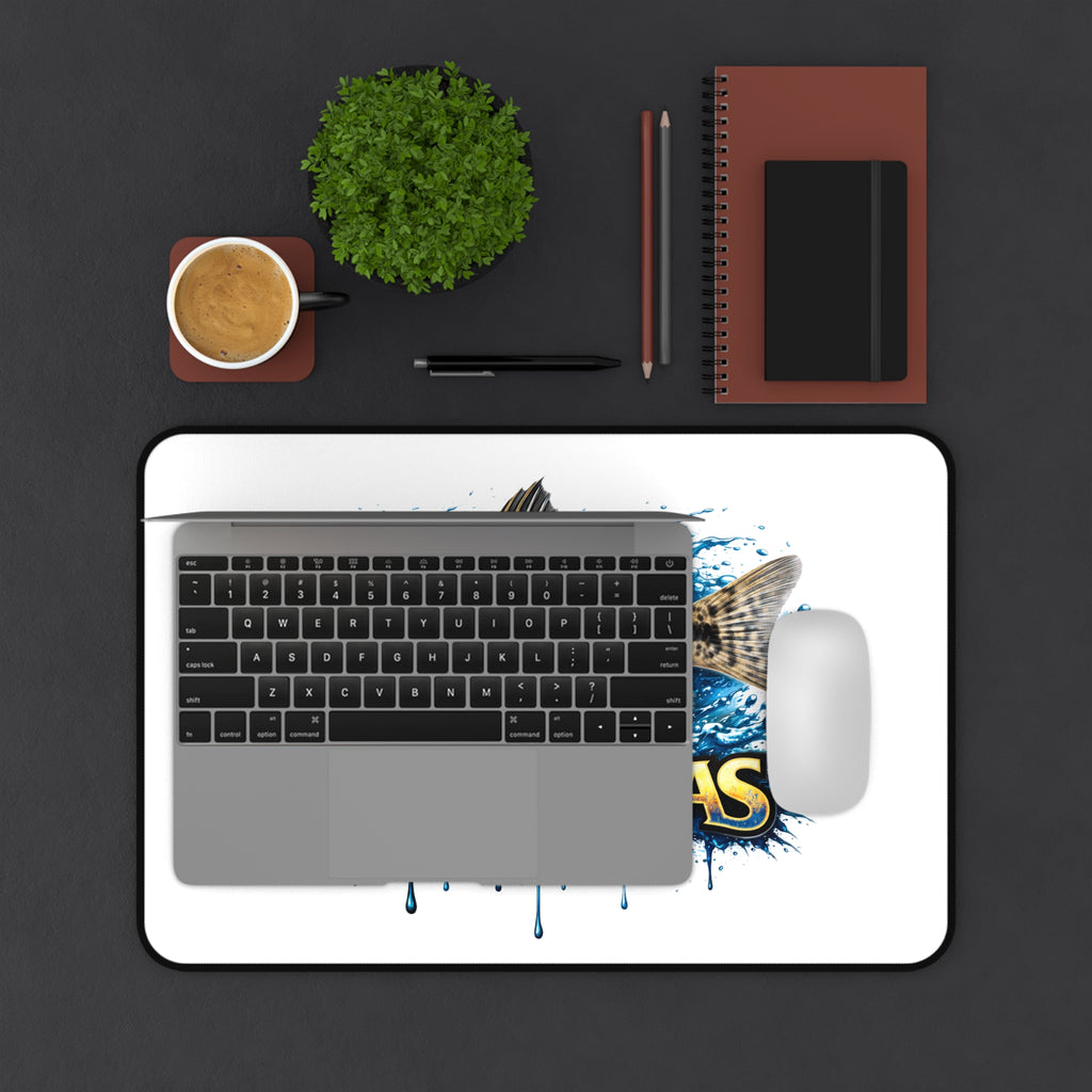 Peppered Cory Aquarium Desk Mat — Fish Tank Mouse Pad for Aquarists