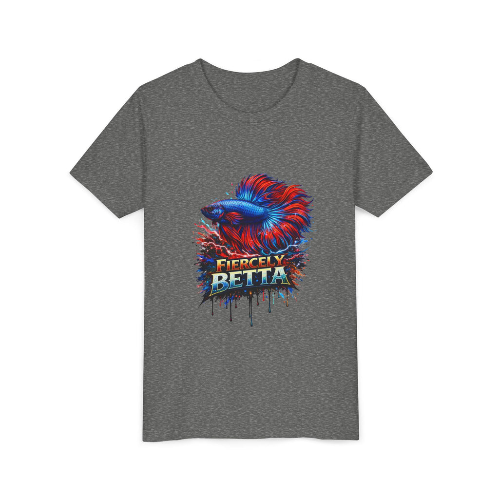 Fiercely Betta Youth Tee - Colorful Betta Fish Graphic Shirt