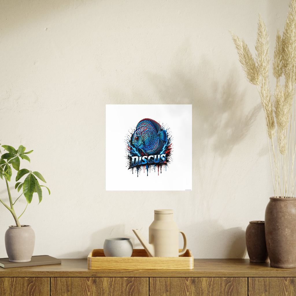 Discus Fish Art Poster — Vibrant Aquarium Wall Print