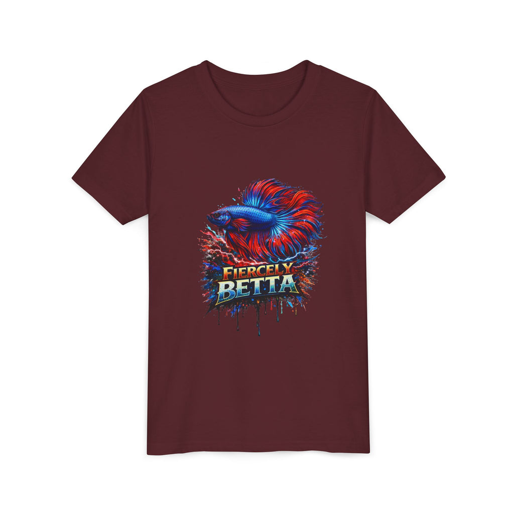 Fiercely Betta Youth Tee - Colorful Betta Fish Graphic Shirt