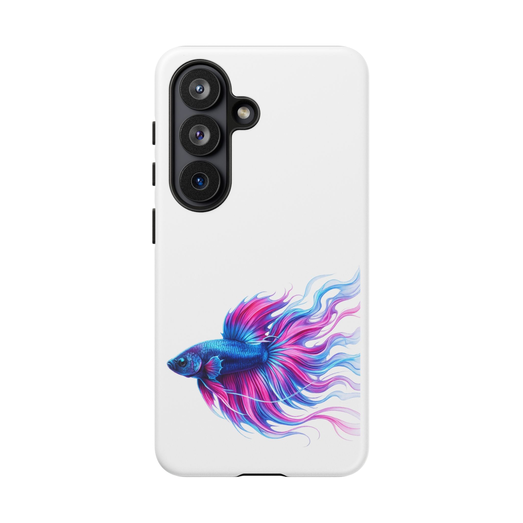 Betta Fish Tough Phone Case — Colorful Watercolor Fish Protective Cover