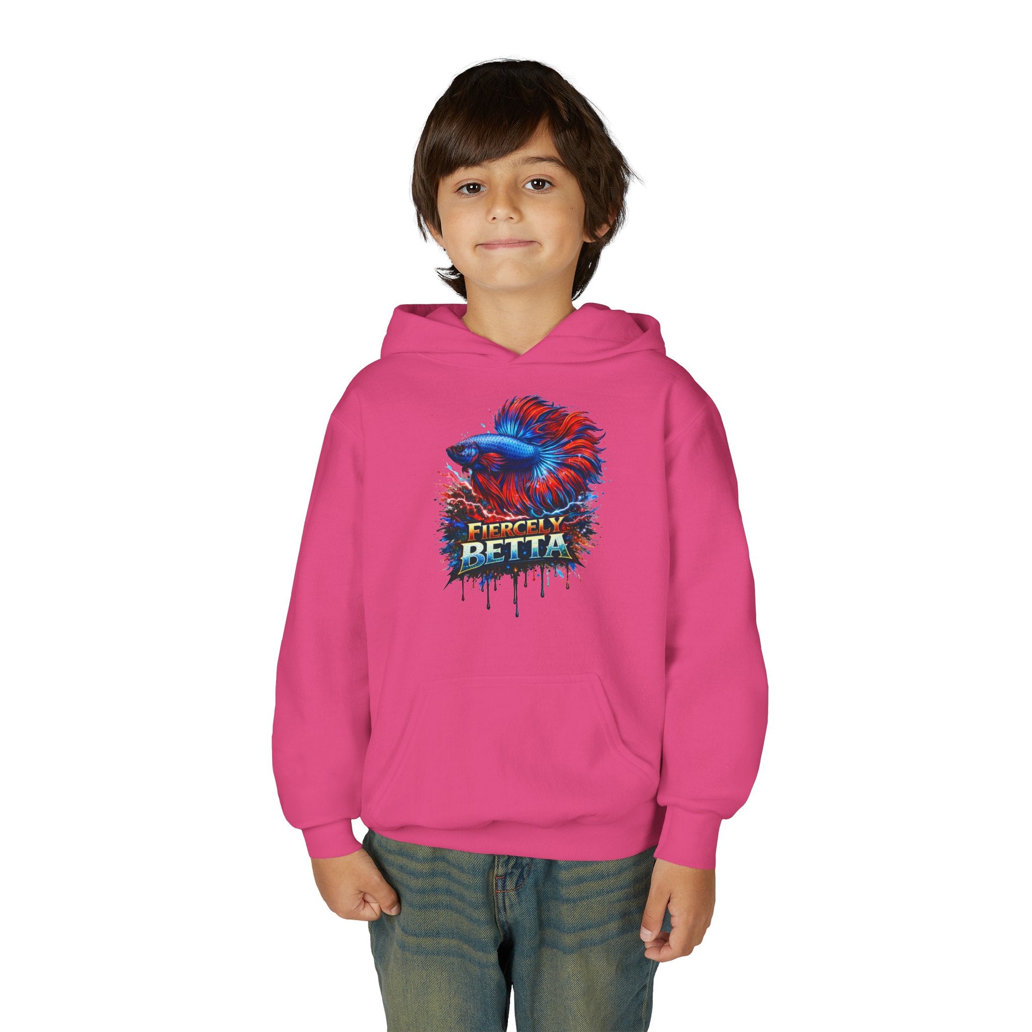 Fiercely Betta – Kids "Neon Flare" Fleece Hoodie