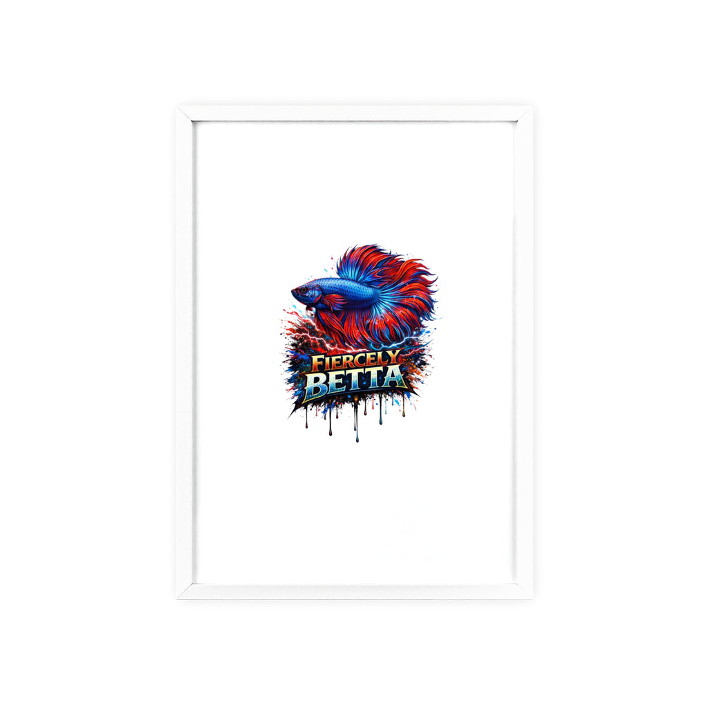 Fiercely Betta Framed Poster — Colorful Betta Fish Wall Art