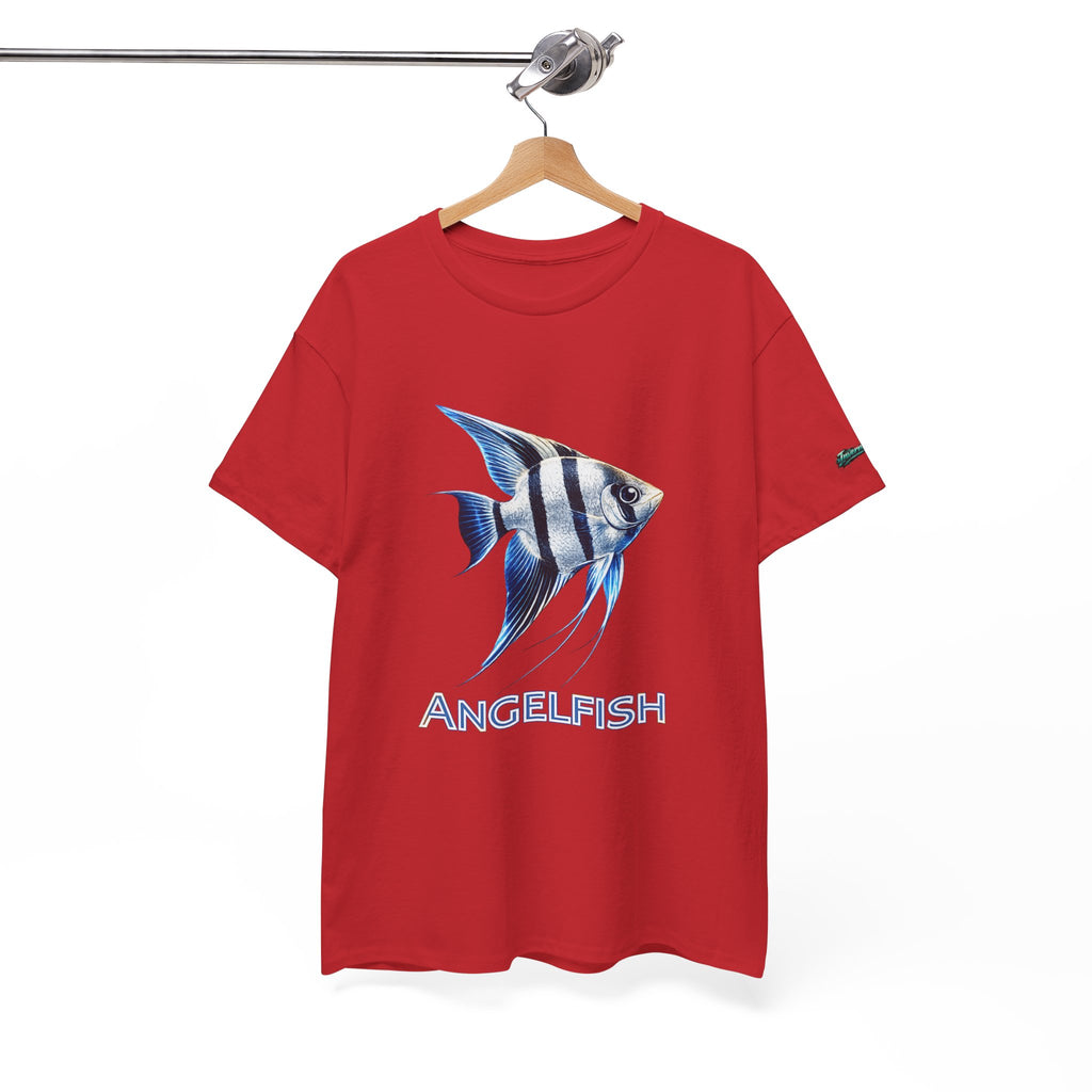 Angelfish Graphic Tee — Blue Tropical Fish Shirt
