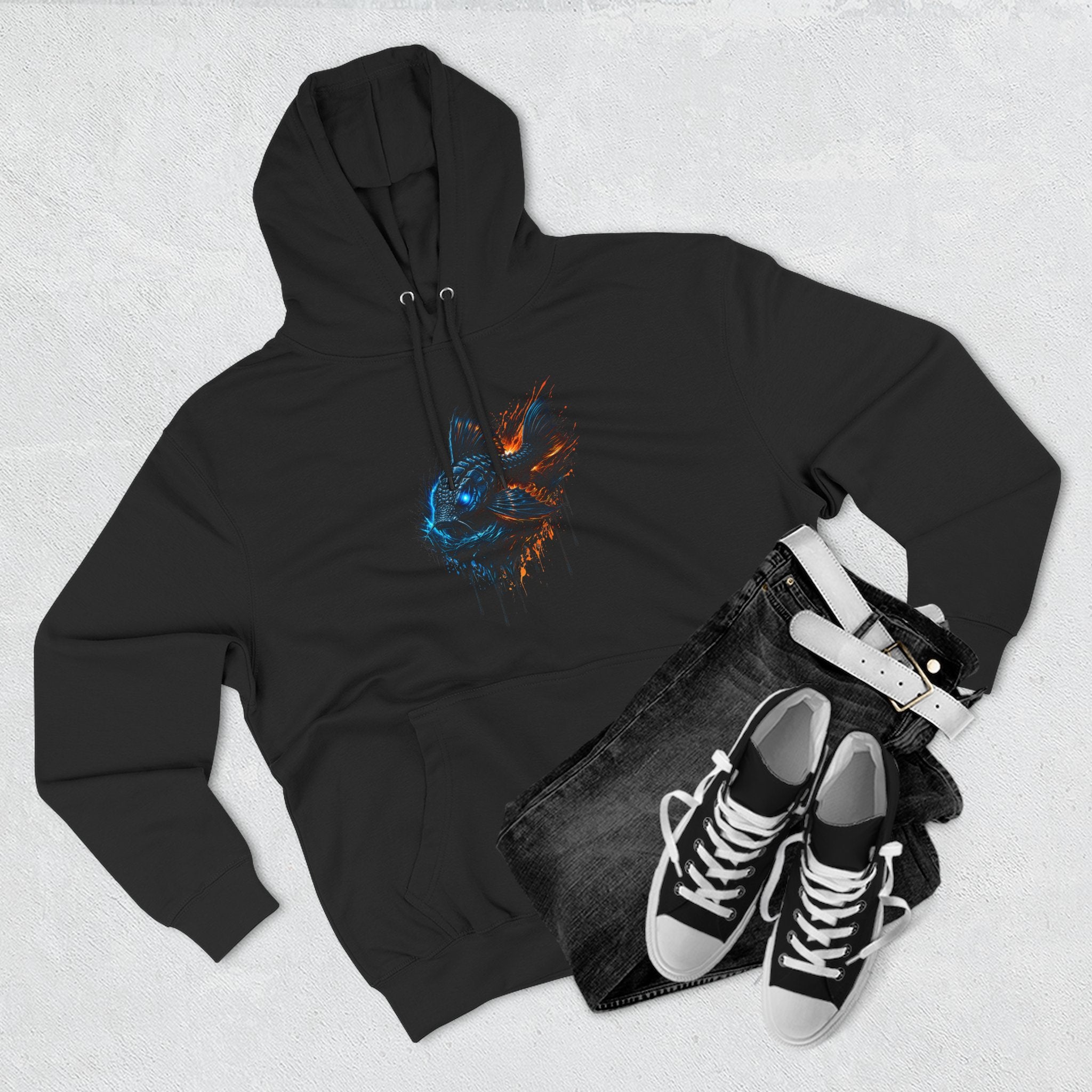 Armored Pleco L-185 – Premium Fleece Hooded Sweatshirt