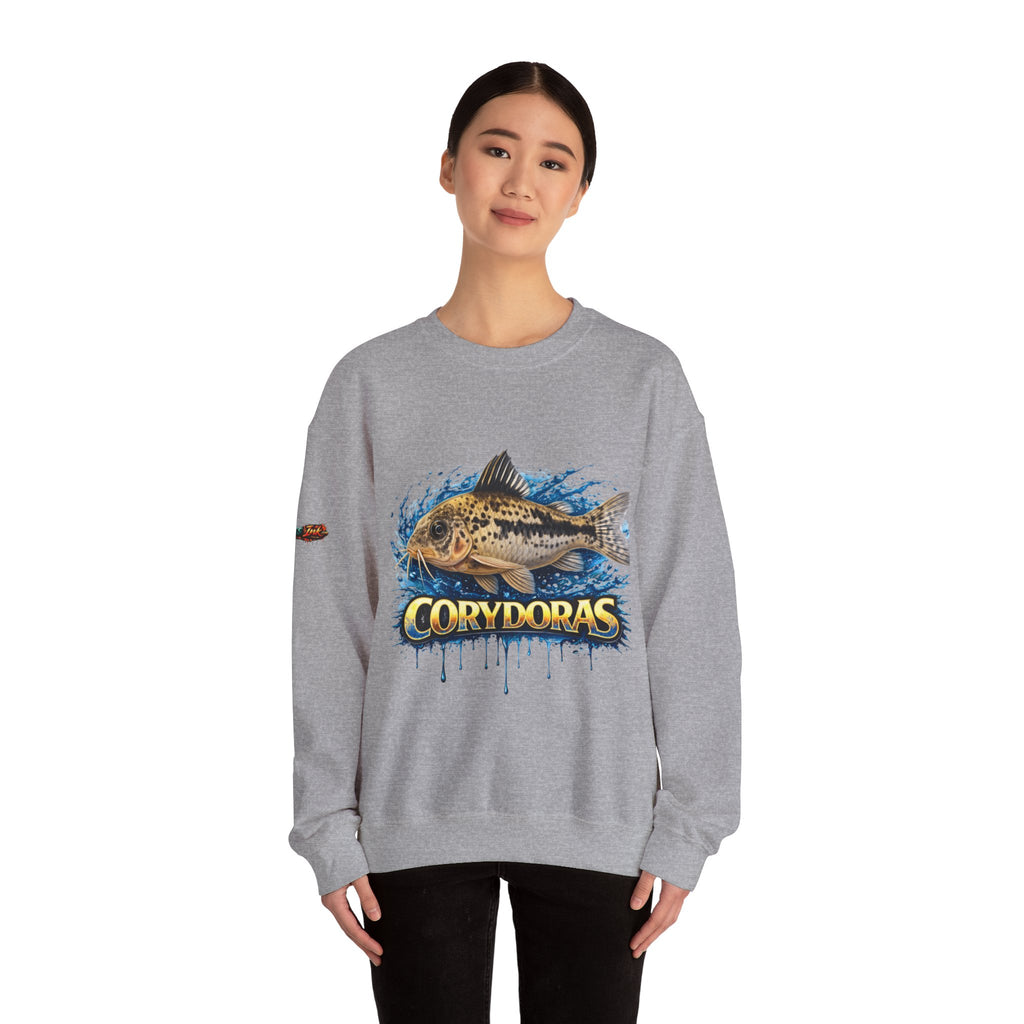 Peppered Corydoras Fish Crewneck Sweatshirt – Aquatic Aquarium Lover Tee