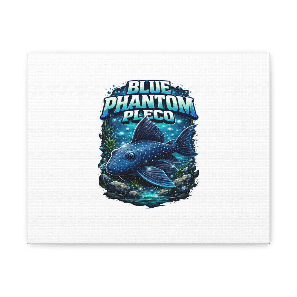 Blue Phantom Pleco Canvas Art — Matte Stretched Fish Print