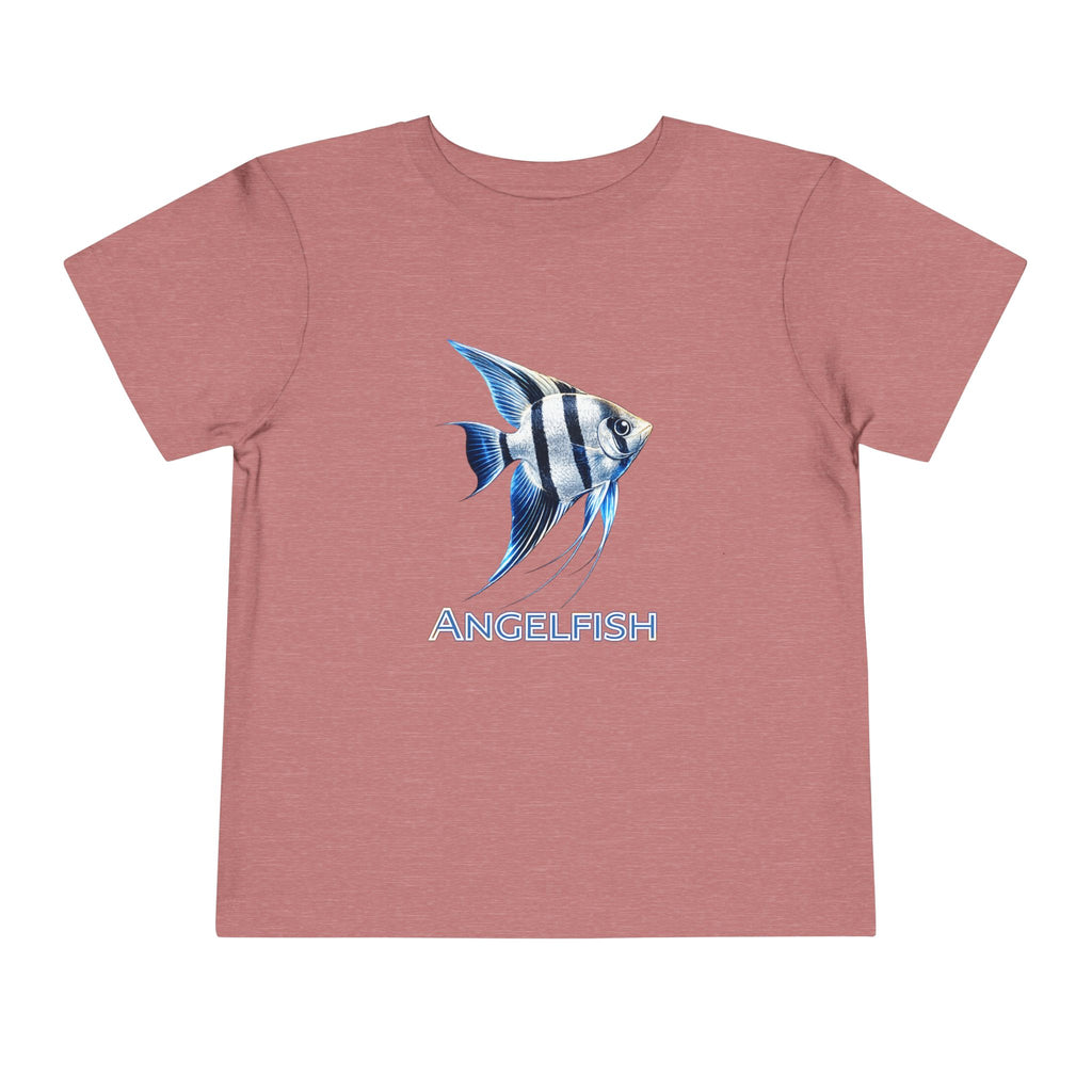 Angelfish Toddler Tee – Blue Aquarium Fish Graphic Shirt