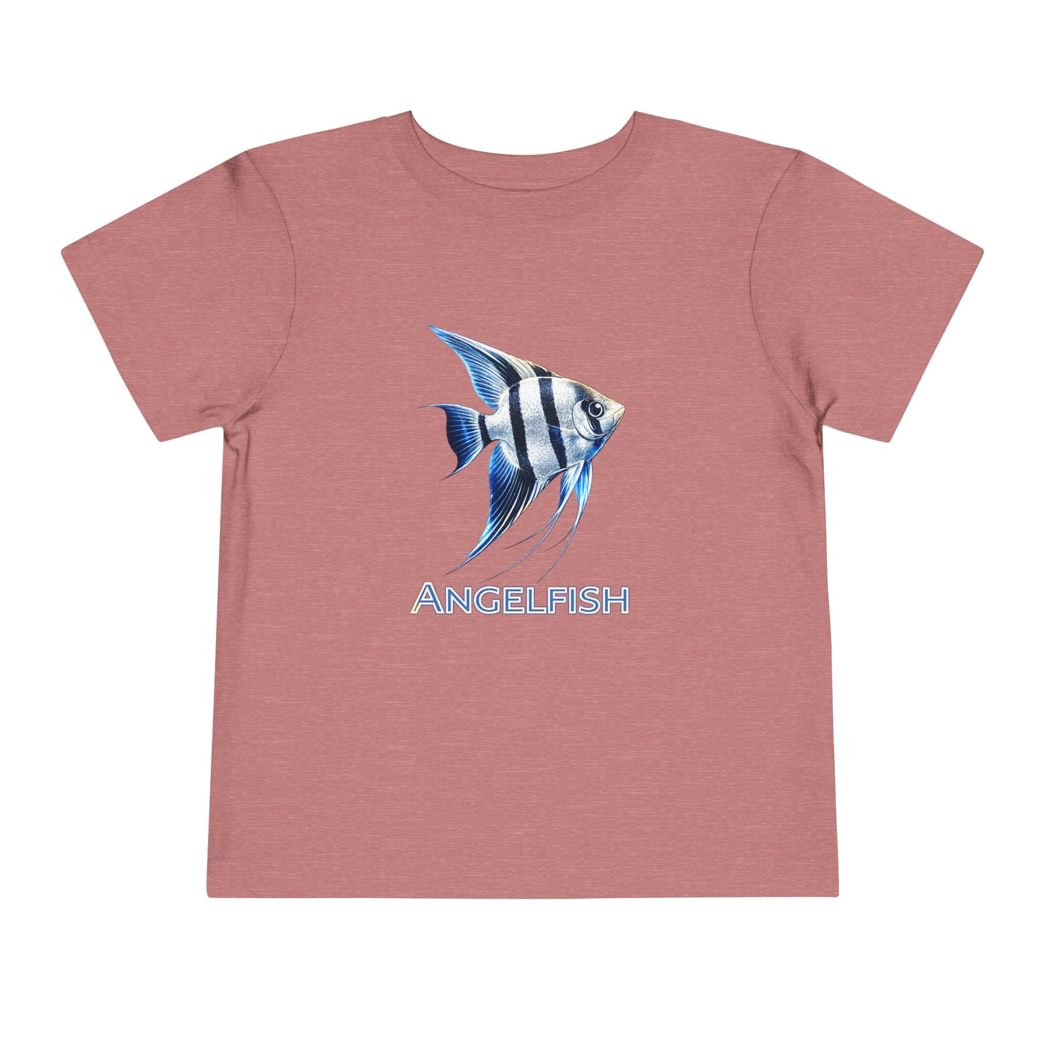 Angelfish Toddler Tee – Blue Aquarium Fish Graphic Shirt