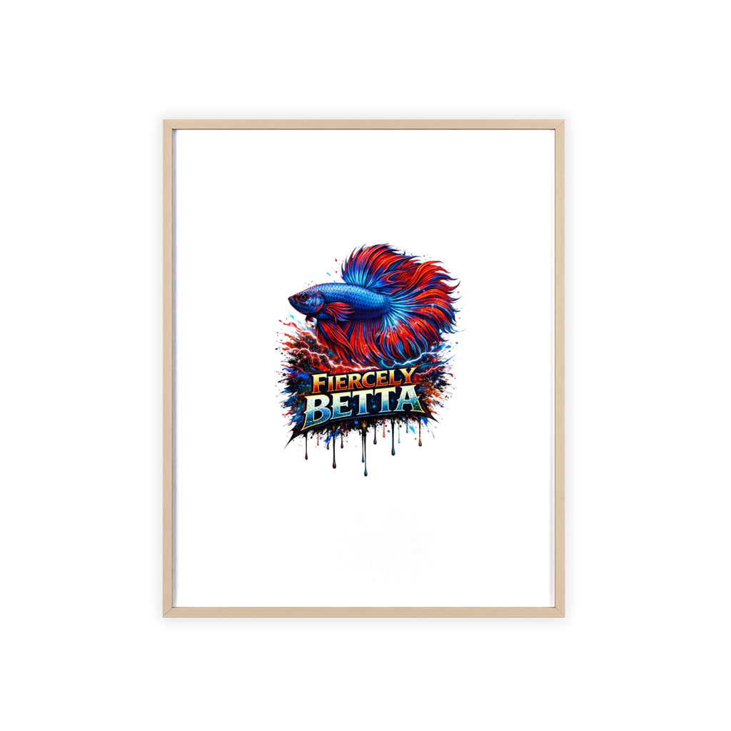 Fiercely Betta Framed Poster — Colorful Betta Fish Wall Art