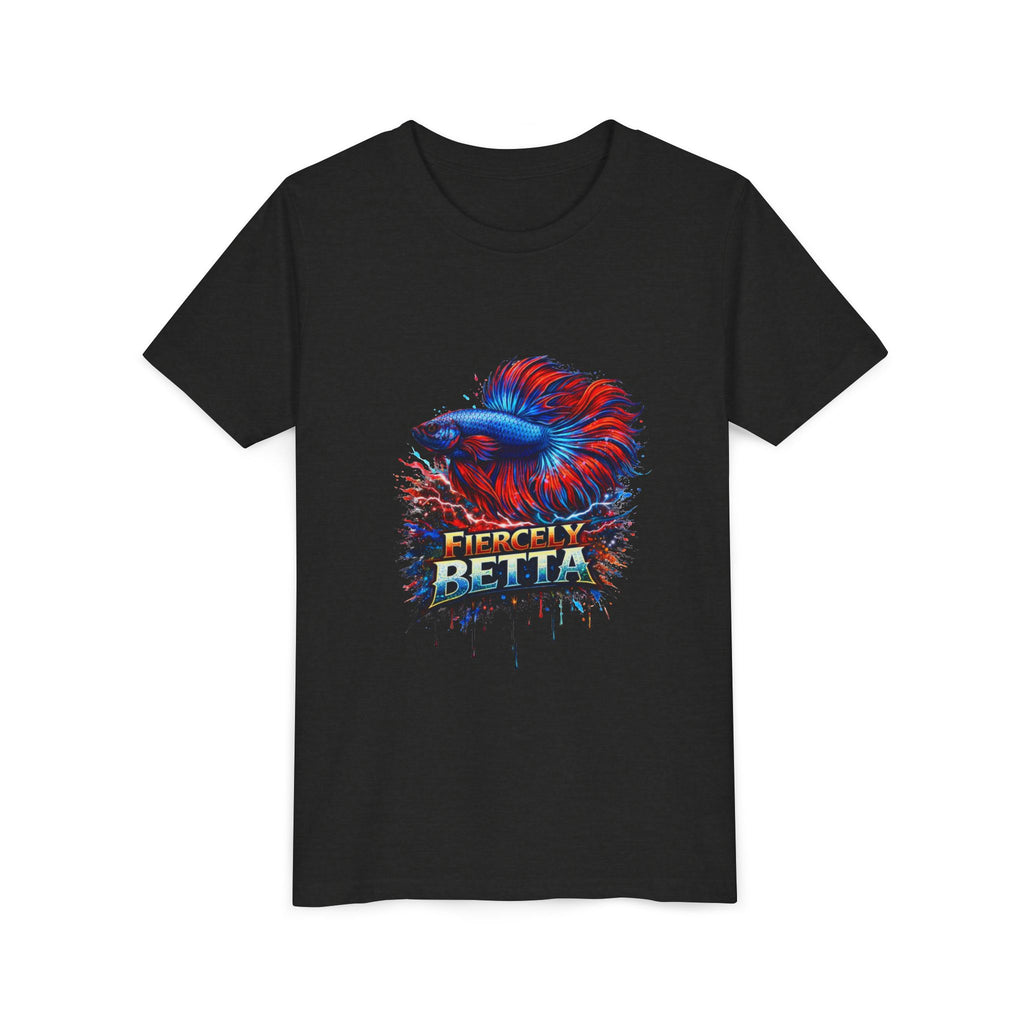 Fiercely Betta Youth Tee - Colorful Betta Fish Graphic Shirt