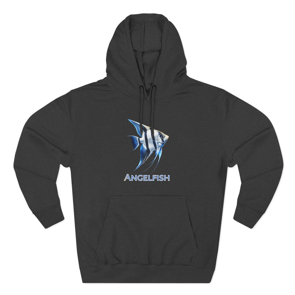 Angelfish Graphic Hoodie — Blue Aquarium Fish Pullover
