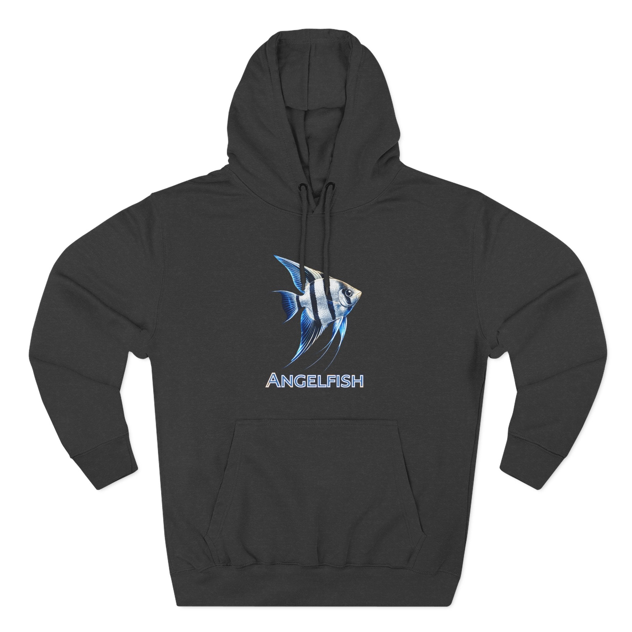 Angelfish Graphic Hoodie — Blue Aquarium Fish Pullover