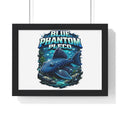Blue Phantom Pleco Framed Poster — Aquatic Fish Art Print