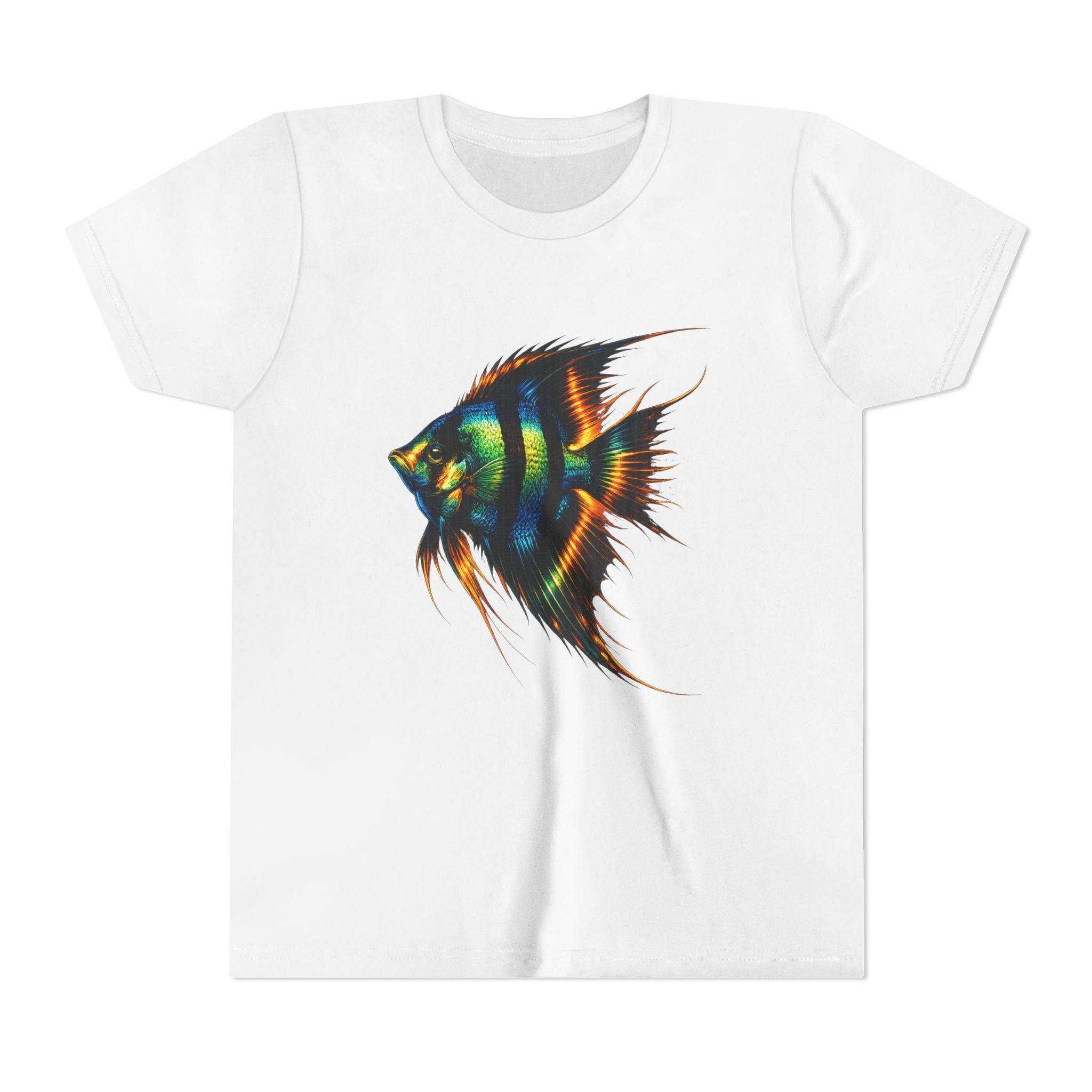 Angelfish Youth Tee – Colorful Aquarium Fish Graphic Shirt for Kids