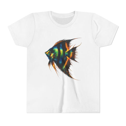 Angelfish Youth Tee – Colorful Aquarium Fish Graphic Shirt for Kids