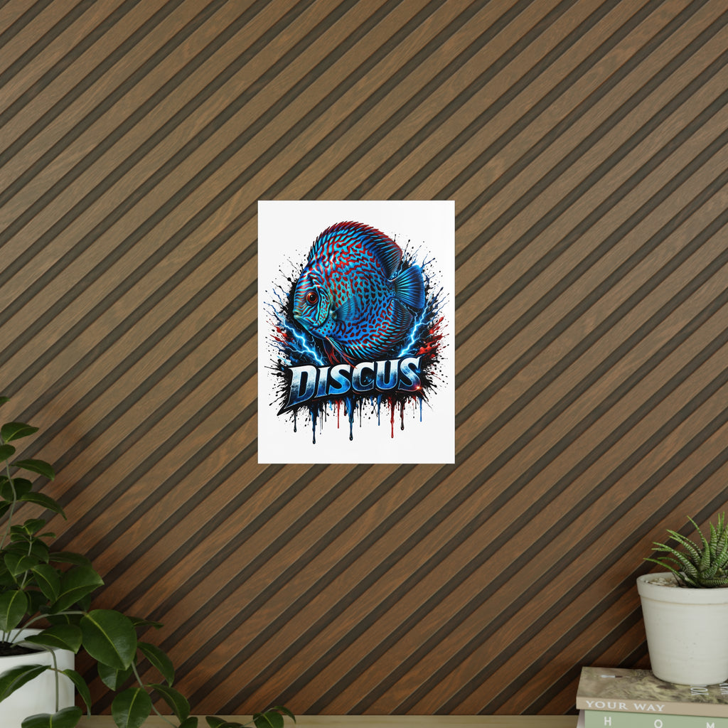 Discus Fish Photopaper Poster – Vibrant Aquarium Wall Art