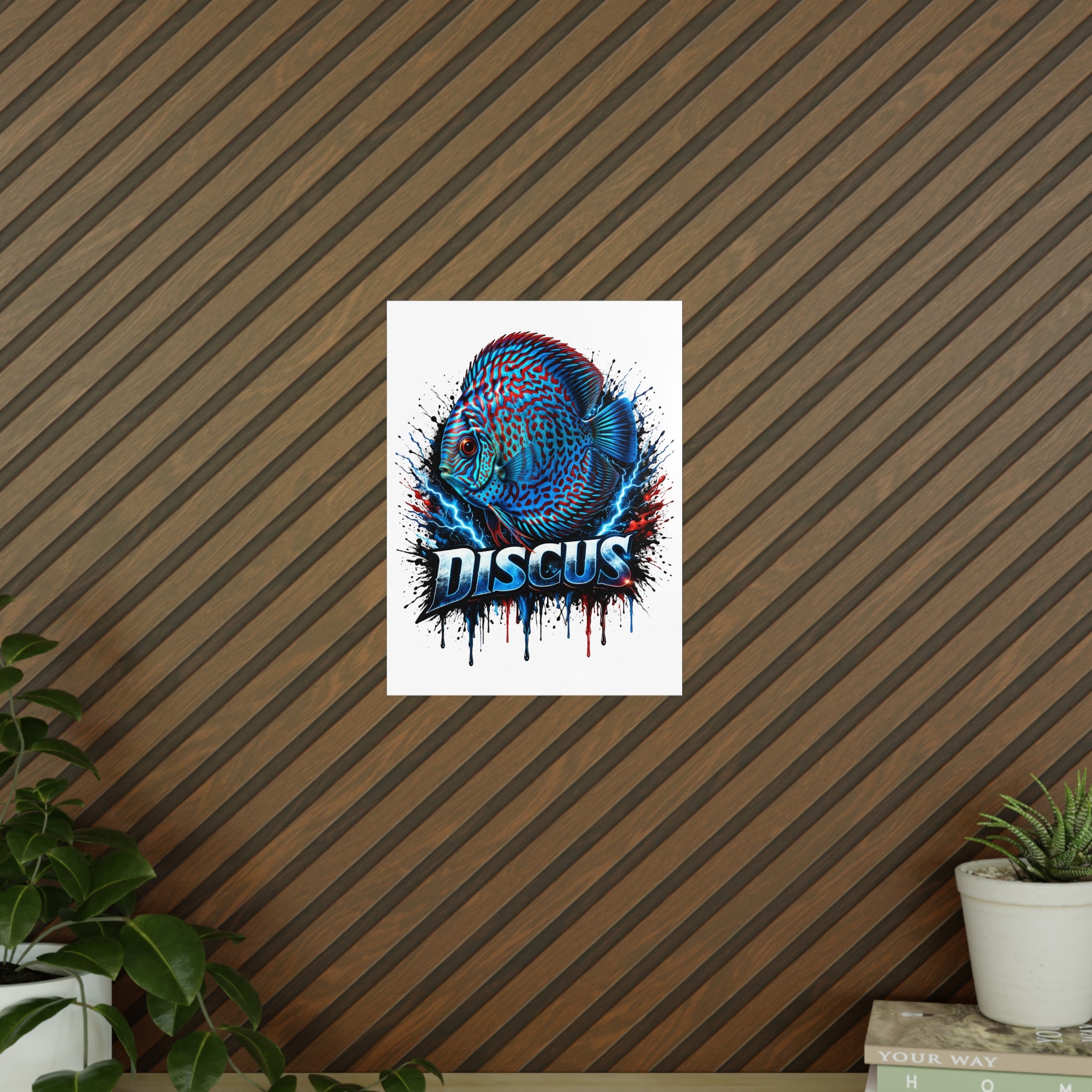 Discus Fish Photopaper Poster – Vibrant Aquarium Wall Art