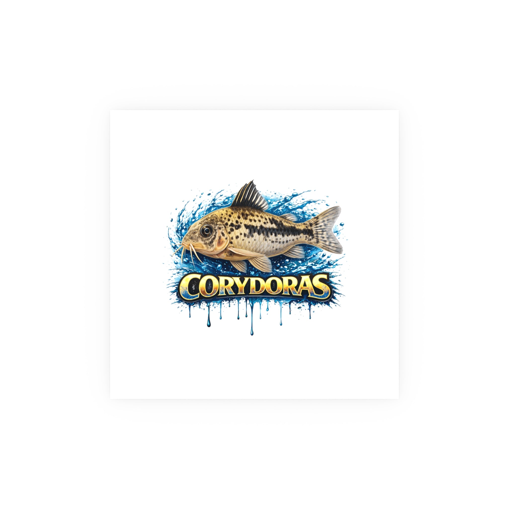 Corydoras Fish Poster — Decorative Aquarium Art Print (Satin/Matte)