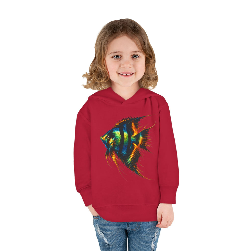 Toddler Hoodie with Colorful Angelfish Graphic