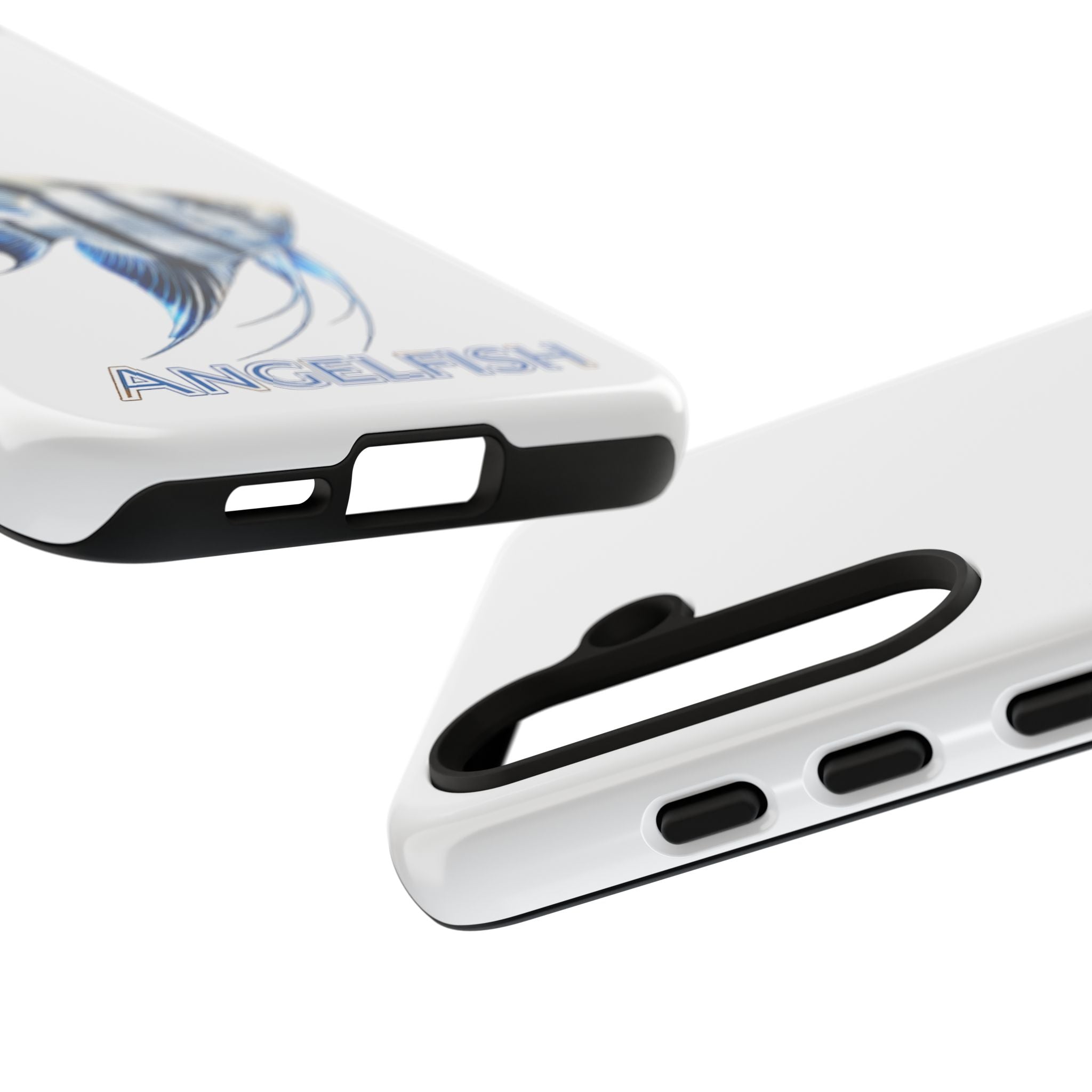 Angelfish Tough Phone Case – Durable Protective Case with Blue Tropical Fish Design