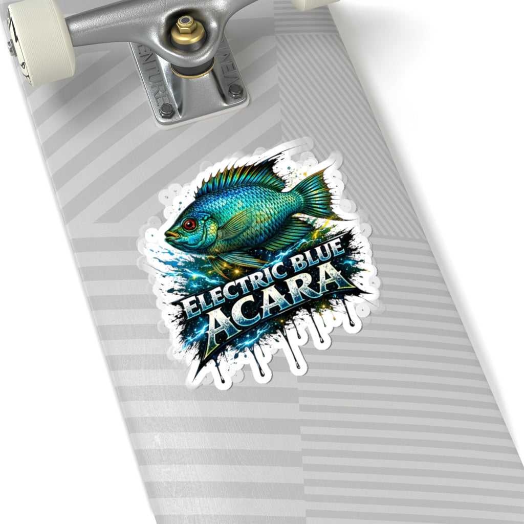 Electric Blue Acara – High-Gloss Cut Sticker