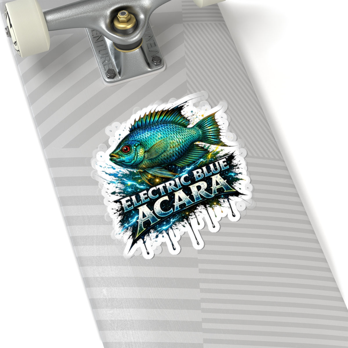 Electric Blue Acara – High-Gloss Cut Sticker