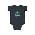 Electric Blue Acara Baby Bodysuit — Cute Fish Graphic Infant Onesie