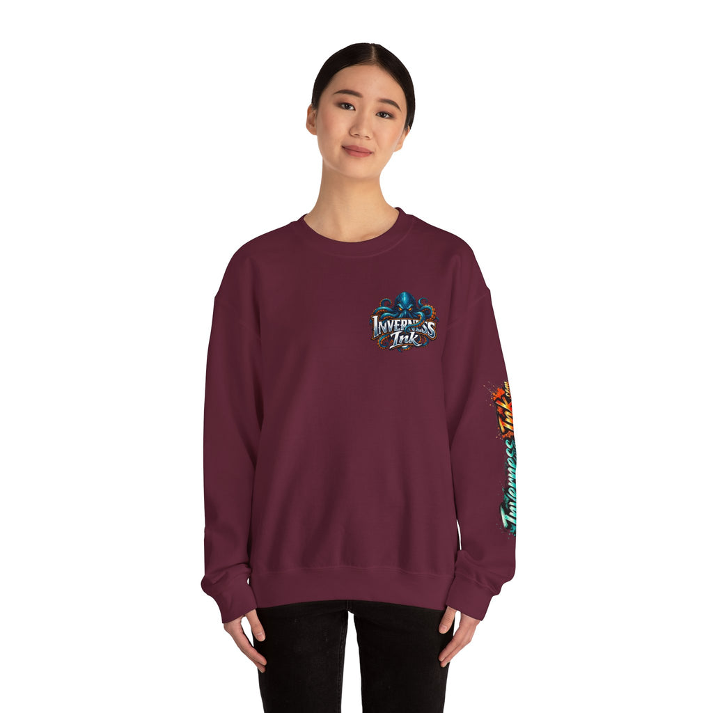 Betta Fish Crewneck Sweatshirt — Colorful Neon Tropical Fish Graphic