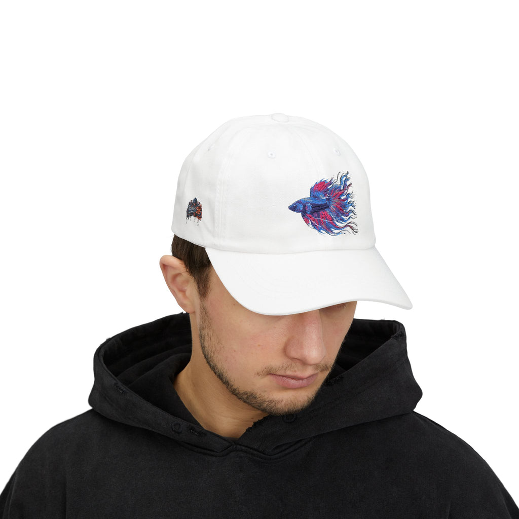 Betta Fish Dad Cap – Embroidered Color Splash Fish Baseball Hat