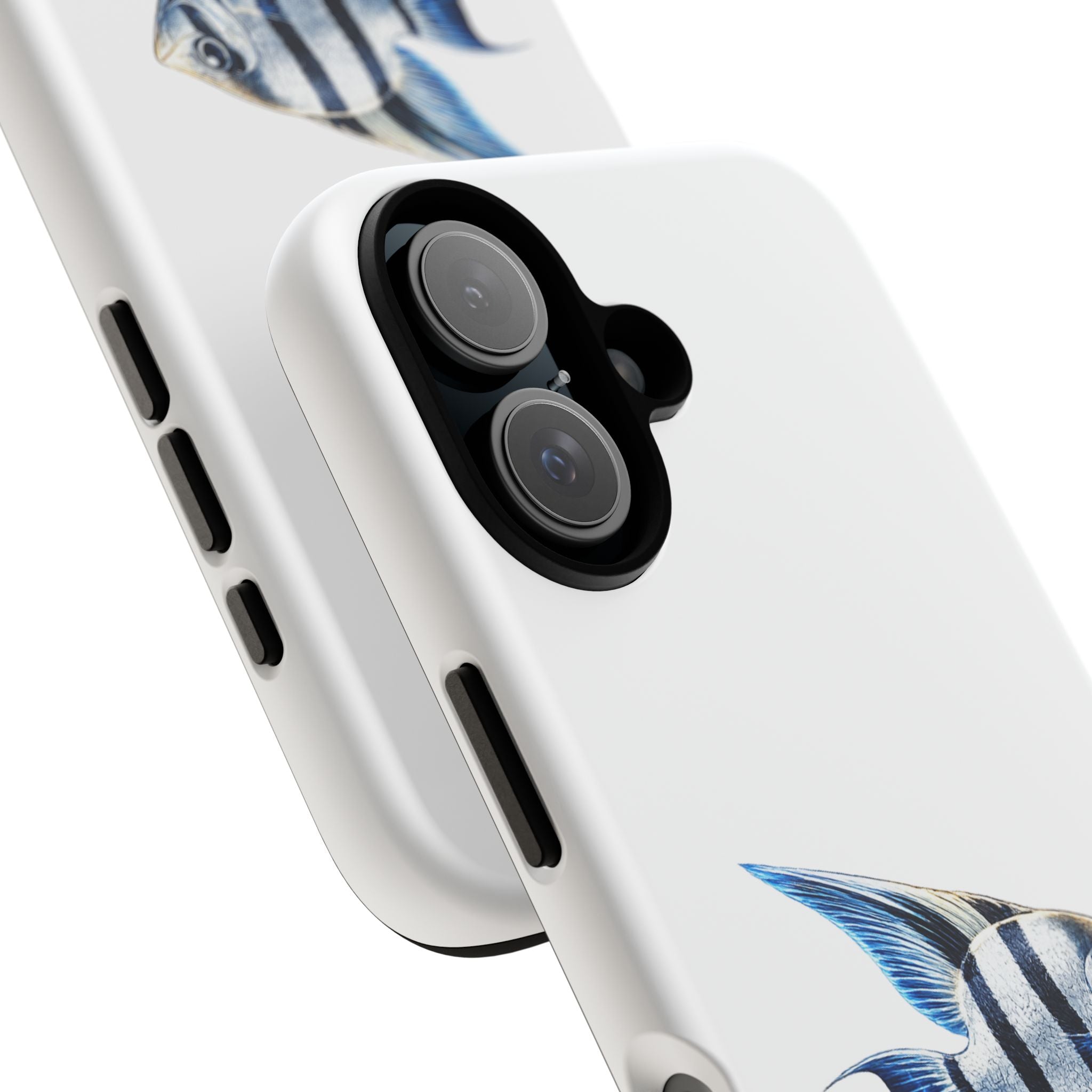 Angelfish Tough Phone Case – Durable Protective Case with Blue Tropical Fish Design
