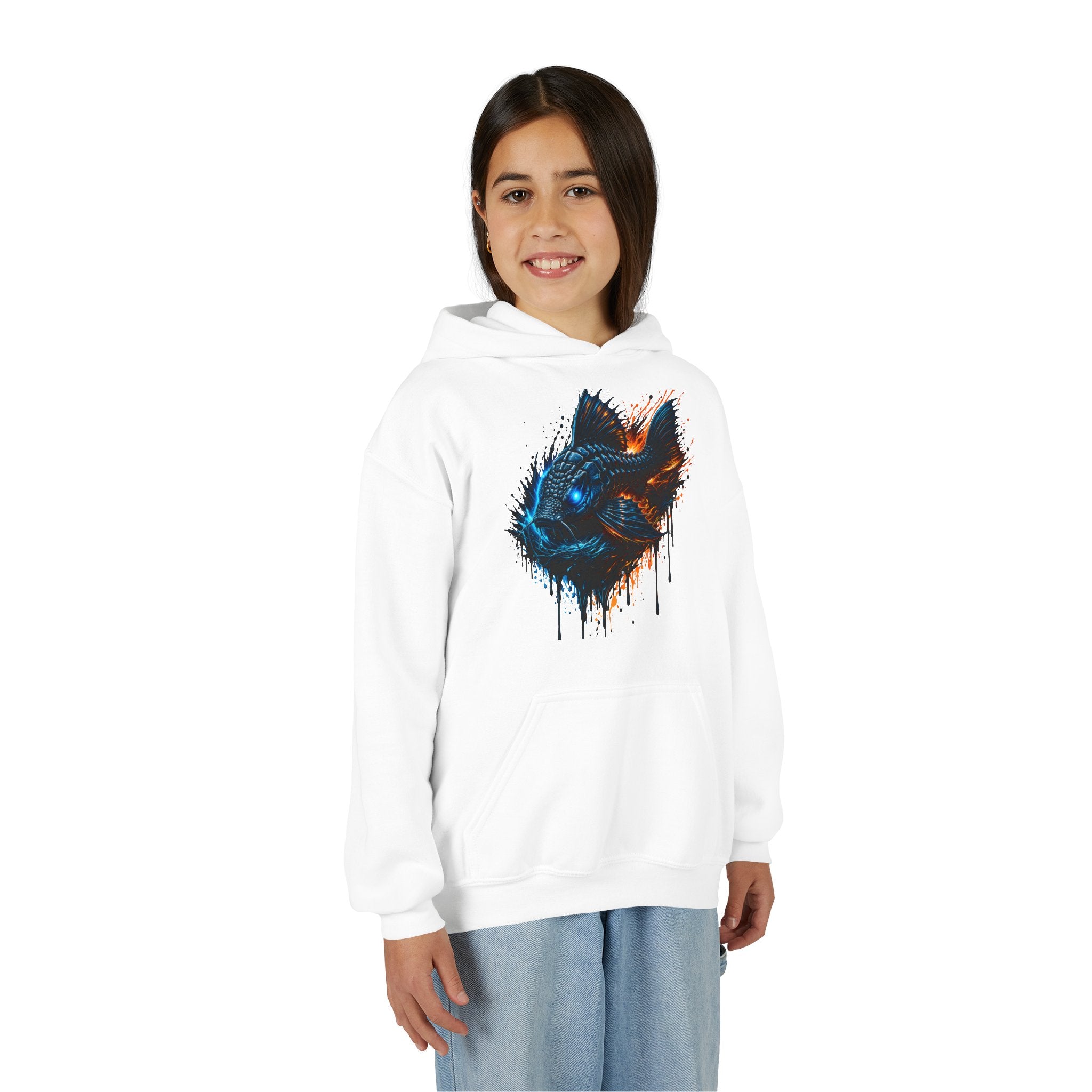 Armored Pleco L-185 – Youth Premium Hooded Sweatshirt