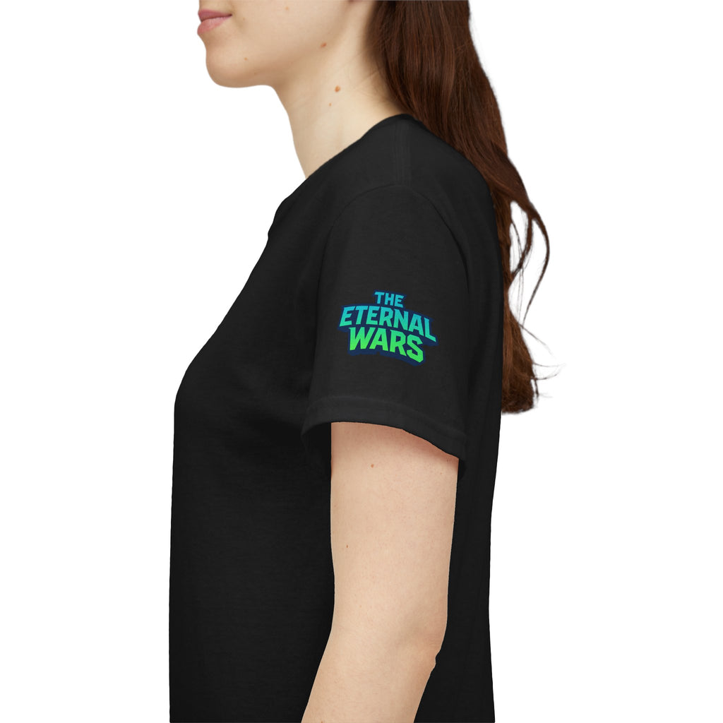 T-Shirt — Nature Warrior Graphic Tee with Man and Dog Illustration