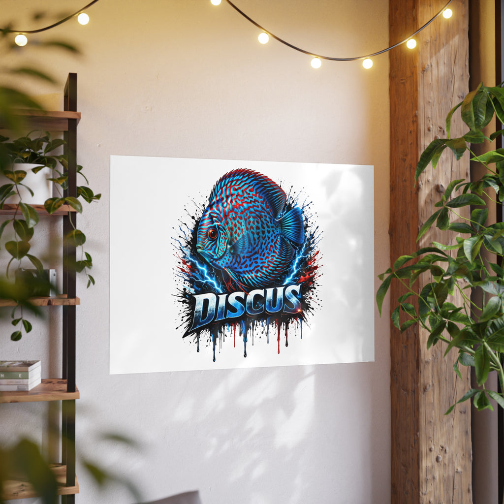 Discus Fish Art Poster — Vibrant Aquarium Wall Print