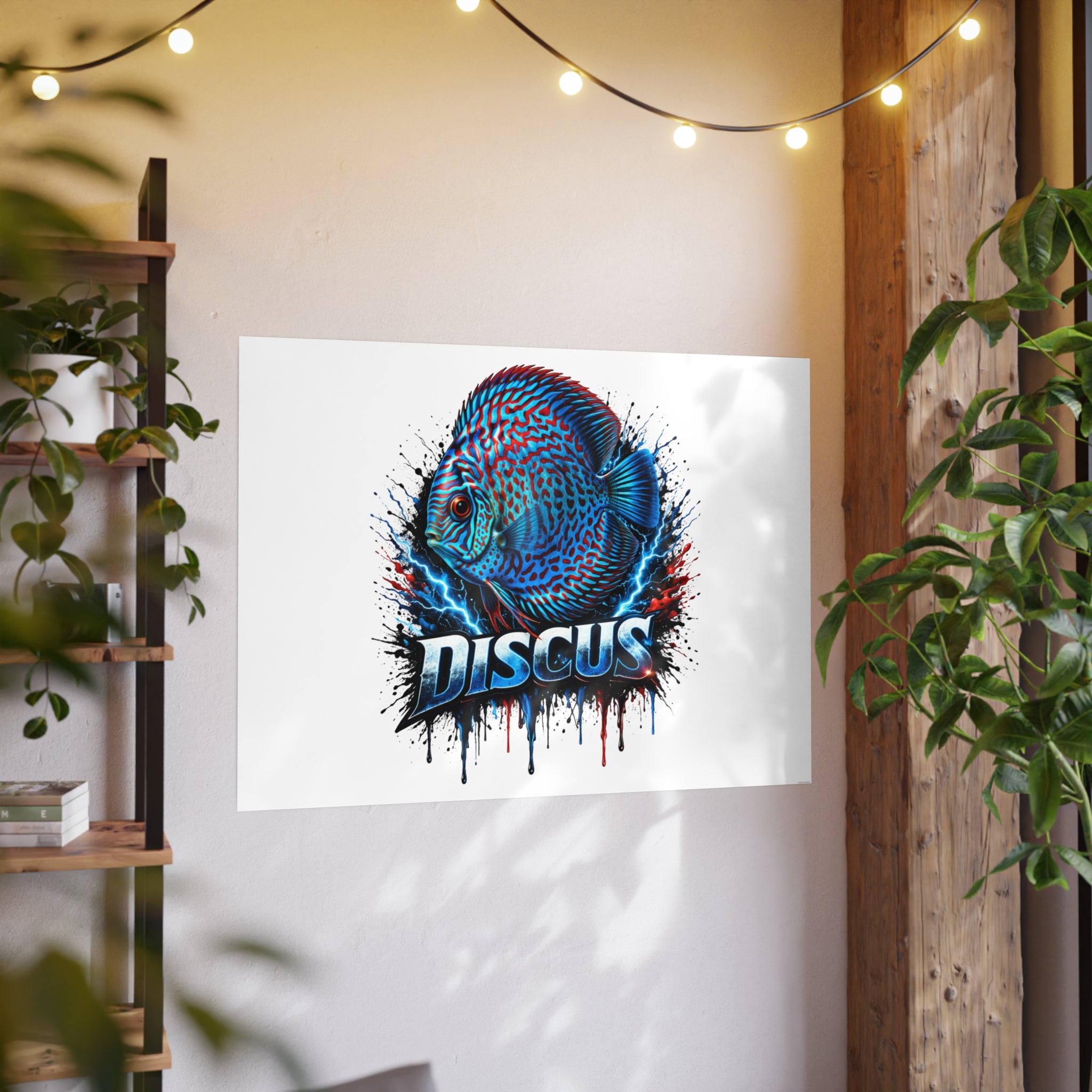 Discus Fish Art Poster — Vibrant Aquarium Wall Print