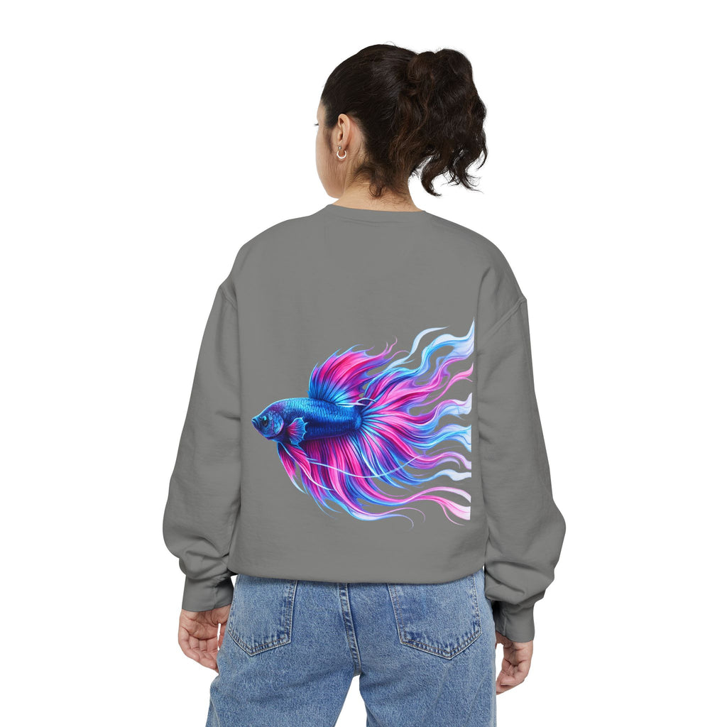 Betta Bliss Sweatshirt — Colorful Betta Fish Graphic Crewneck