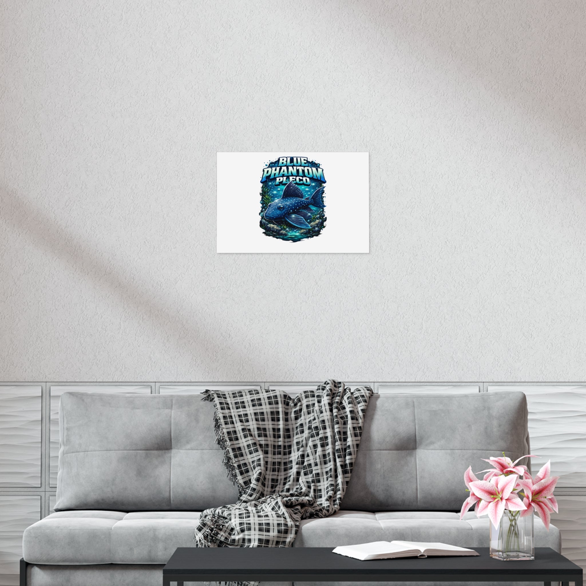 Blue Phantom Pleco L-128 – Premium Uncoated Matte Poster