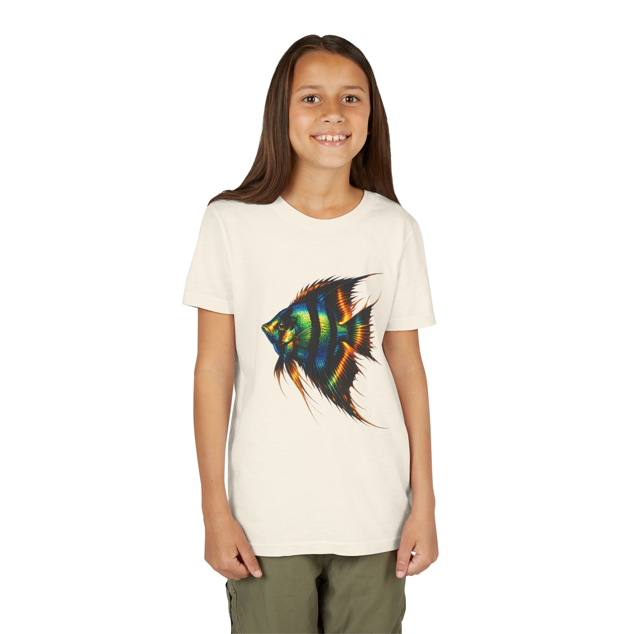 Angelfish Youth Tee – Colorful Aquarium Fish Graphic Shirt for Kids