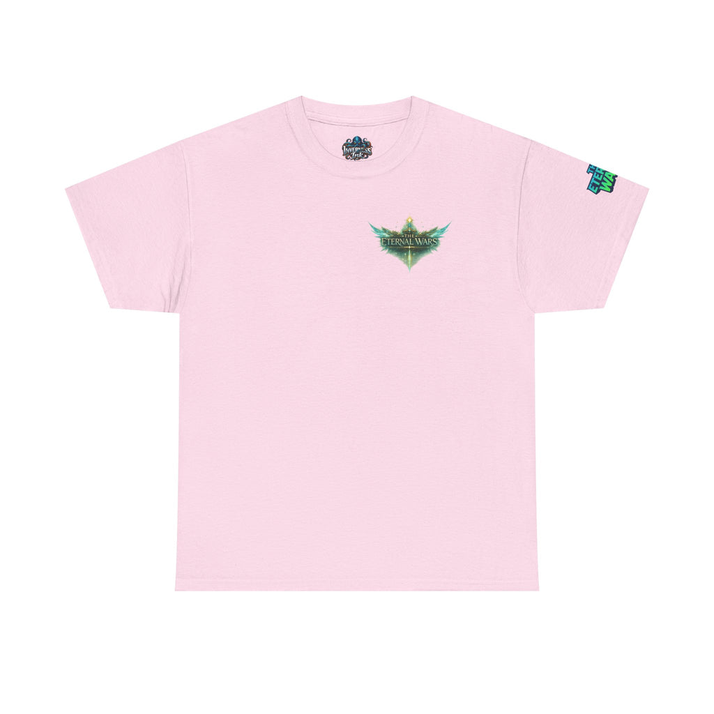 T-Shirt — Nature Warrior Graphic Tee with Man and Dog Illustration