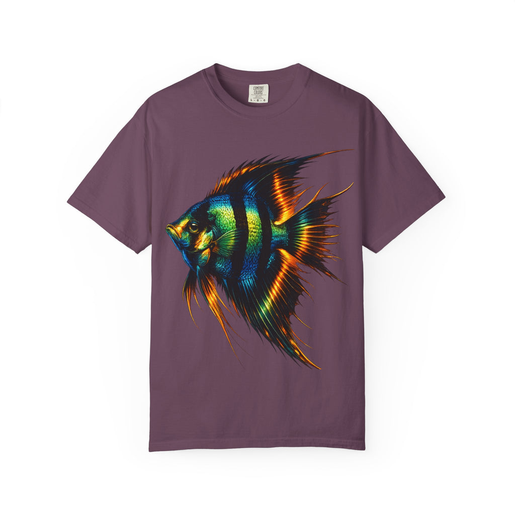 Angelfish Graphic T-Shirt — Vibrant Tropical Fish Illustration