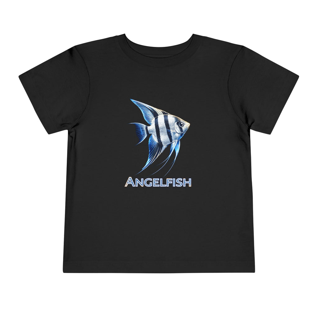 Angelfish Toddler Tee – Blue Aquarium Fish Graphic Shirt