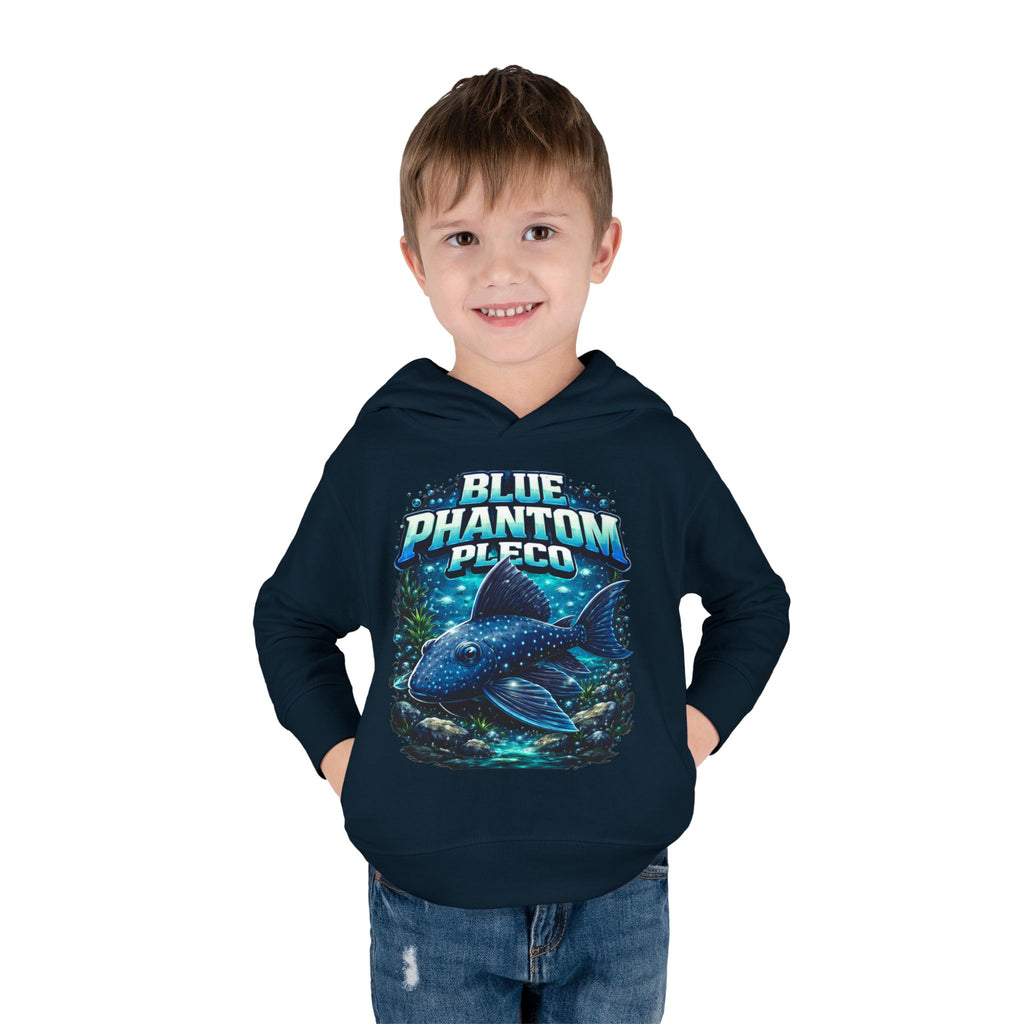 Toddler Hoodie — 'Blue Phantom Pleco' Cute Aquarium Fish Pullover