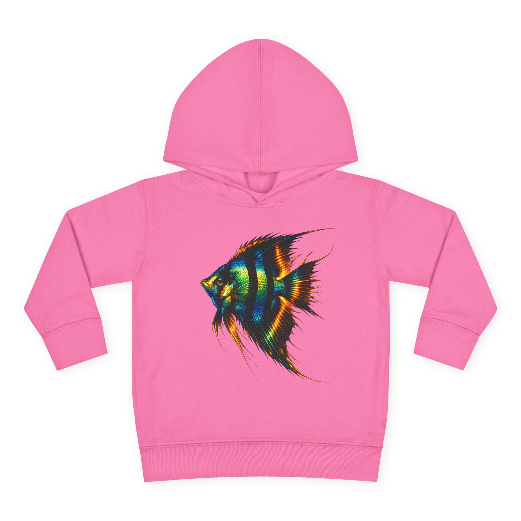 Toddler Hoodie with Colorful Angelfish Graphic