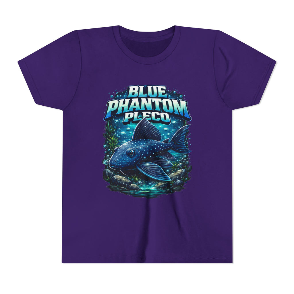 Blue Phantom Pleco Youth Tee – Kids Fish Aquarium T-Shirt