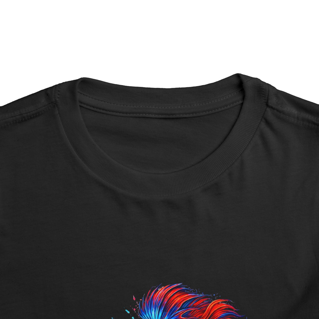Toddler Tee - 'Fierce Betta' Colorful Betta Fish Graphic Shirt for Kids